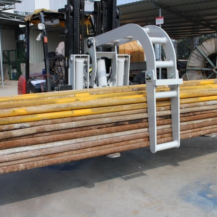 Forklift-Hinged-steel-pipe-handler